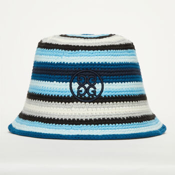 STRIPED CROCHET BUCKET HAT