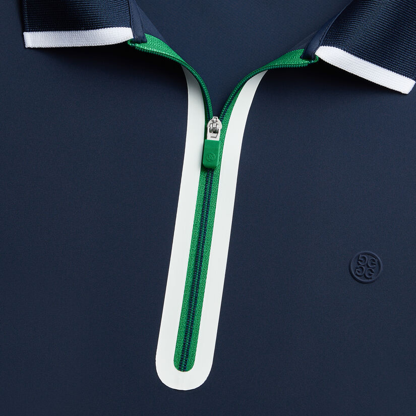 LIGHTWEIGHT WARP KNIT QUARTER ZIP LONG SLEEVE POLO image number 5