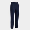 COTTON TWILL HIGH RISE STRAIGHT TAPERED LEG TROUSER image number 1