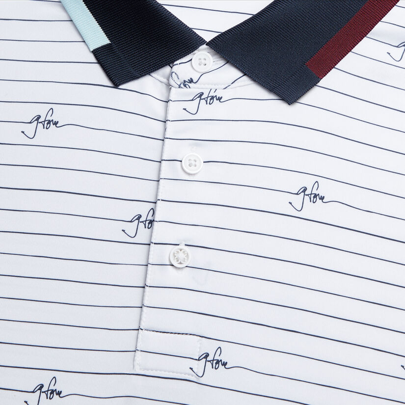 G/FORE SCRIPT STRIPE TECH JERSEY POLO image number 5