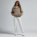 FUNNEL NECK BRUSHED CASHMERE FULL ZIP SWEATER image number 3