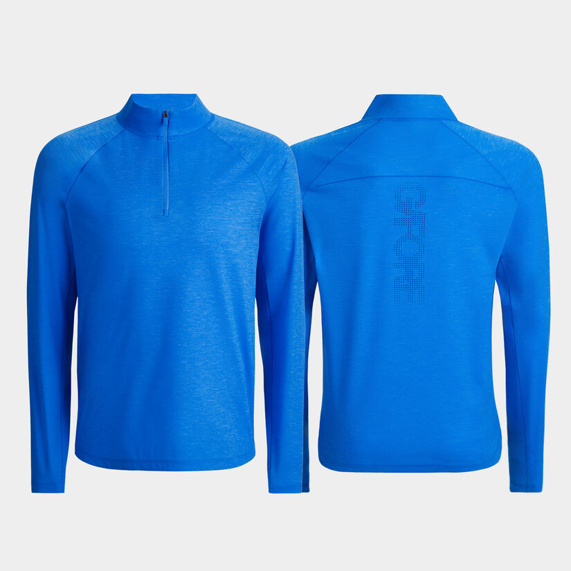 TECH MÉLANGE RAGLAN QUARTER ZIP PULLOVER image number 1