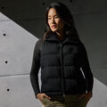 CABLE KNIT WOOL BLEND DOWN PUFFER VEST image number 1