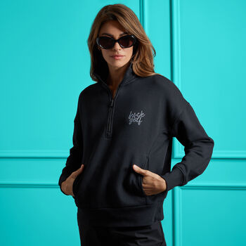 F*CK GOLF FRENCH TERRY QUARTER ZIP BOXY PULLOVER
