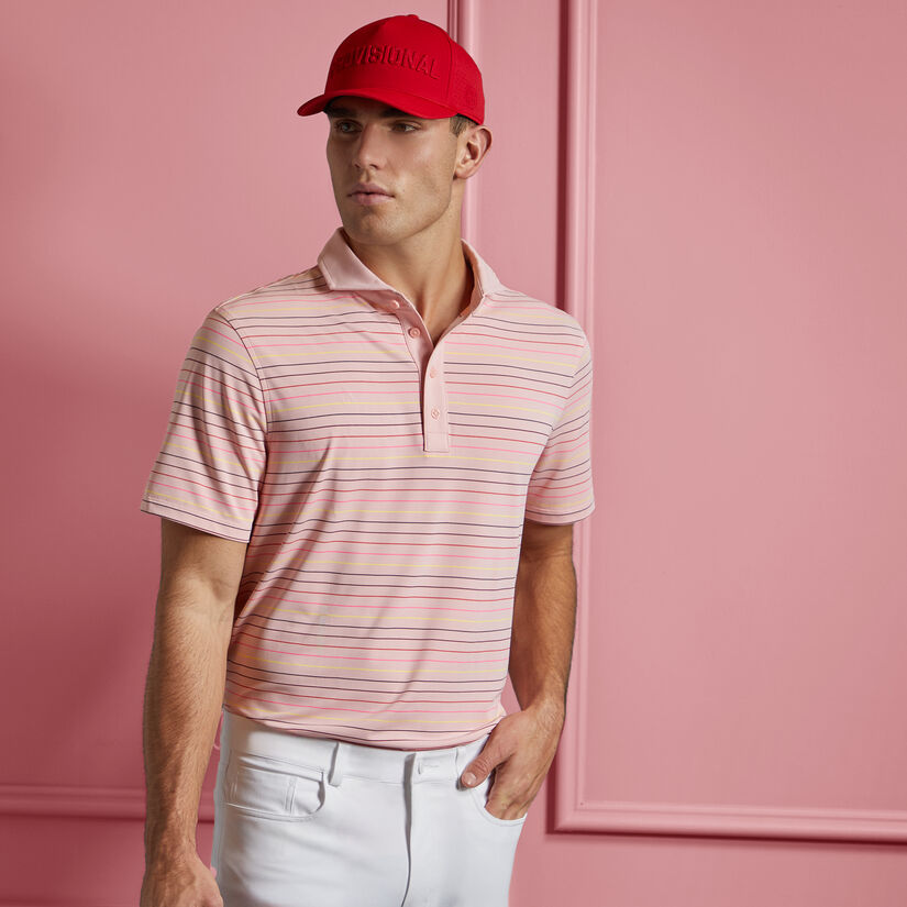 MULTI STRIPE TECH PIQUÉ POLO image number 2