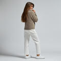 FUNNEL NECK BRUSHED CASHMERE FULL ZIP SWEATER image number 4