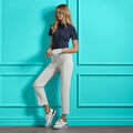 STRETCH PERFORMANCE TWILL MID RISE STRAIGHT LEG TROUSER image number 2