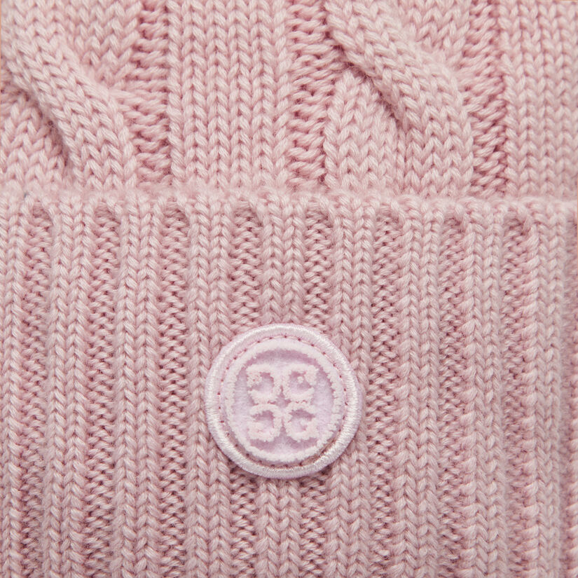 CIRCLE G'S CASHMERE CABLE KNIT RIBBED BEANIE image number 2