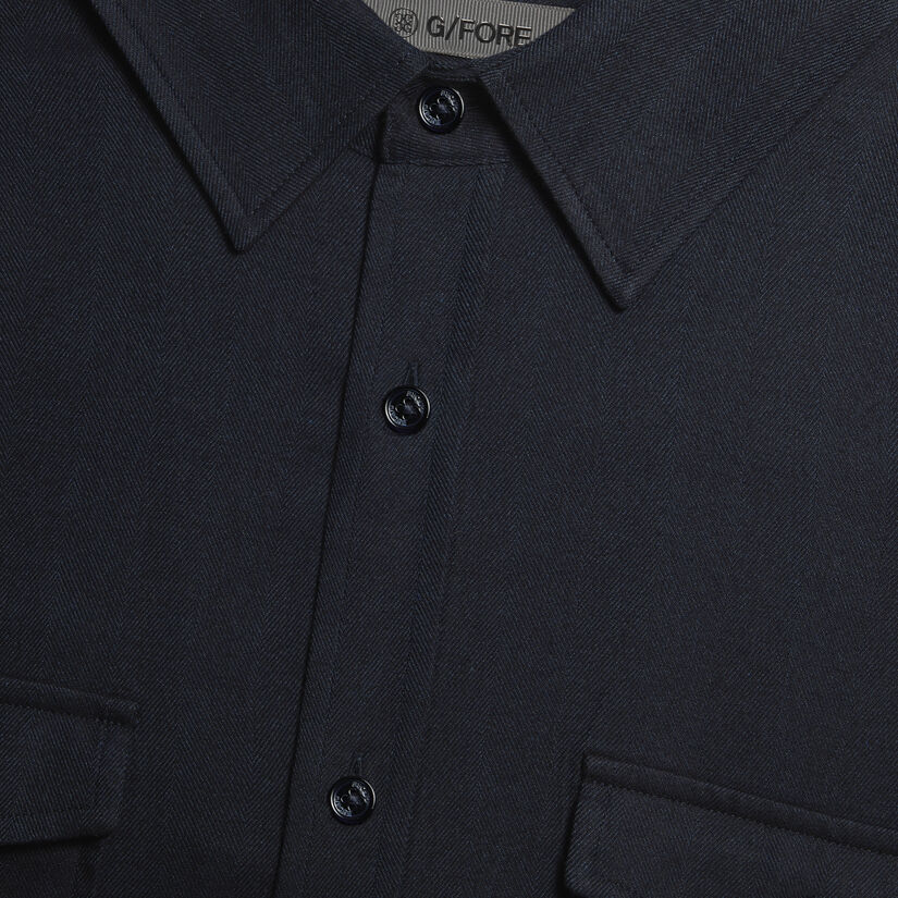 HERRINGBONE BRUSHED WOVEN SHIRT image number 5