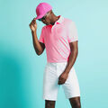 CIRCLE G'S EMBOSSED TECH JERSEY BANDED SLEEVE POLO image number 2
