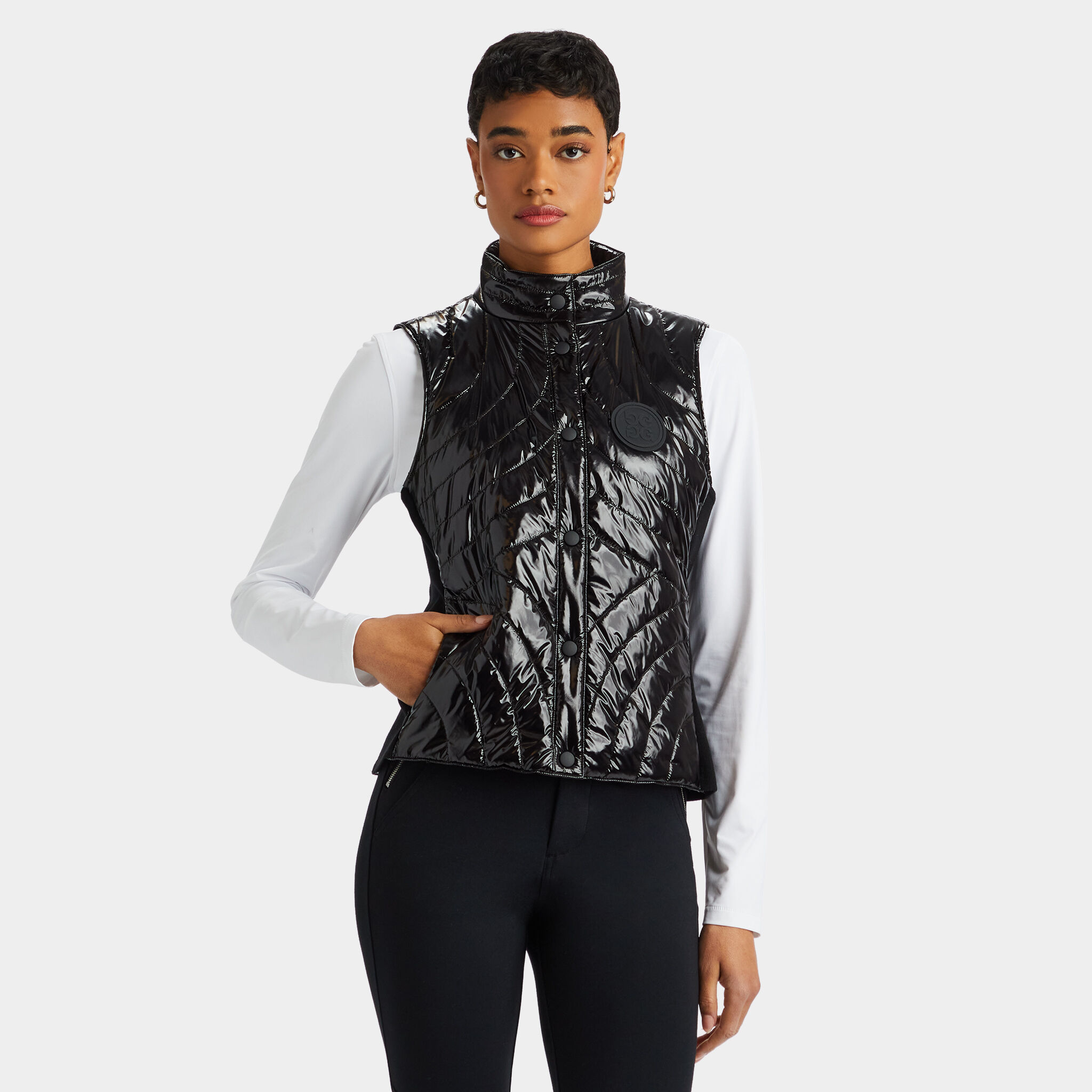 QUILTED NYLON COATED MERINO WOOL-LINED SNAP VEST – G/FORE