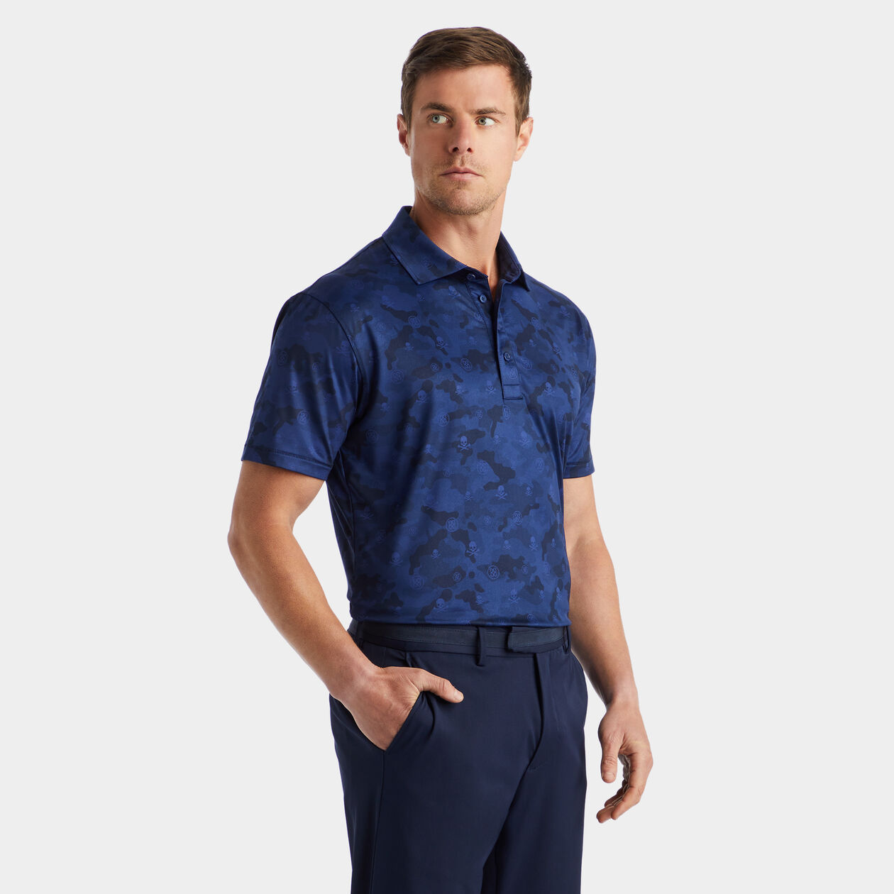 G/FORE Icon camouflage-print Stretch-jersey Golf Polo Shirt - Men - Navy Tops - S