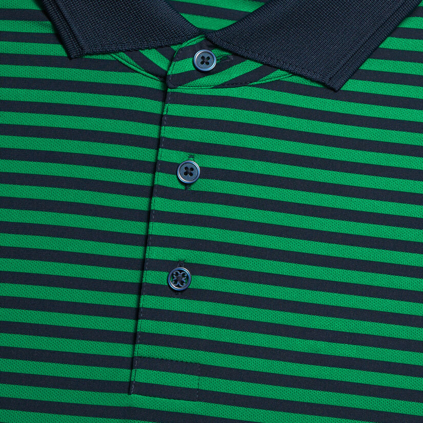 PERFORATED STRIPE TECH JERSEY POLO image number 5