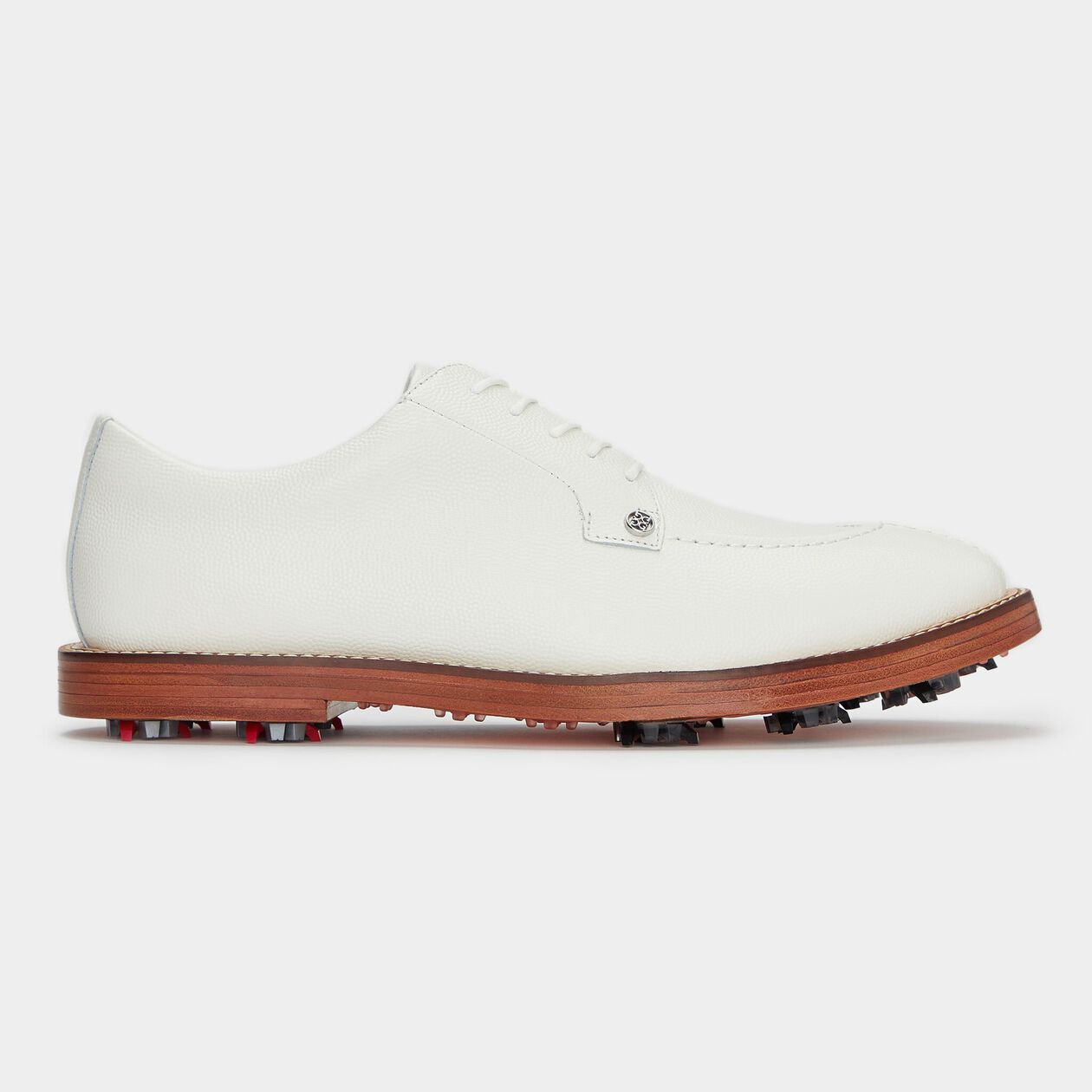 Gallivanter Suede-Trimmed Pebble-Grain Leather Golf Shoes
