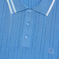 CONTRAST STRIPE COTTON BLEND RIBBED KNIT POLO image number 6