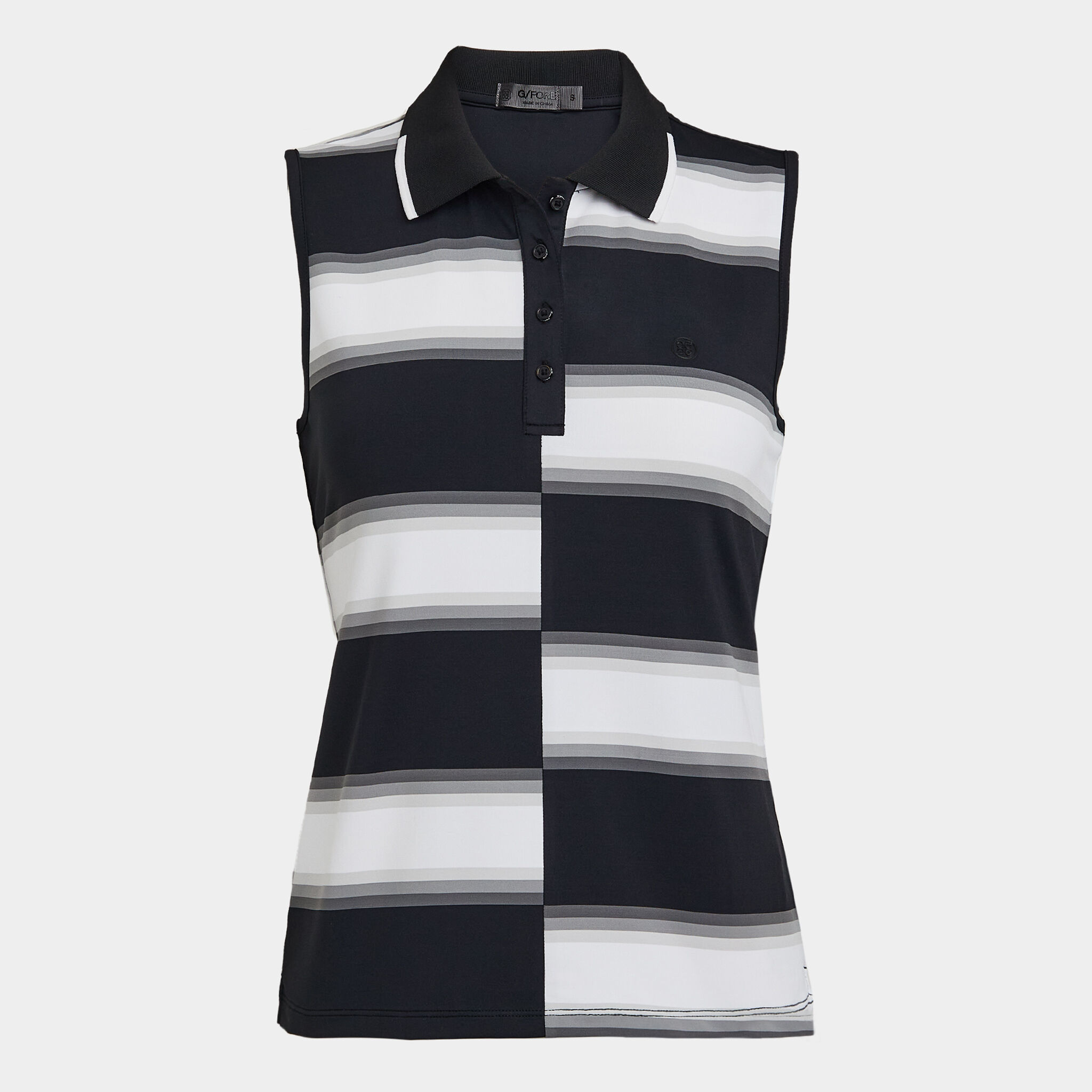 OFFSET GRADIENT STRIPE NYLON SLEEVELESS POLO – G/FORE