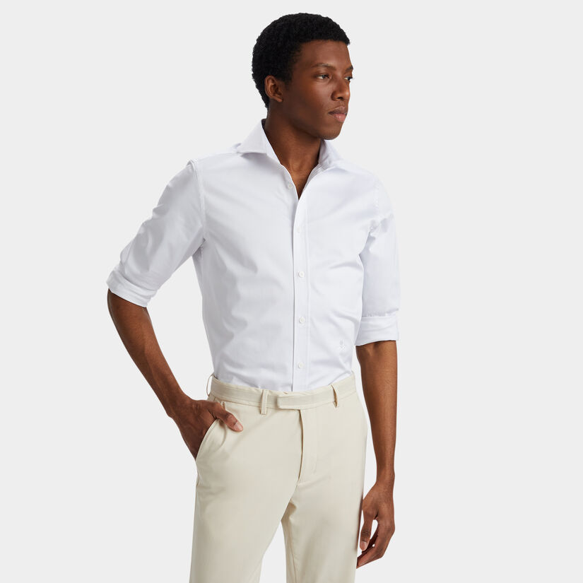 Calvin Klein Short Sleeve Woven Stretch Shirt - M