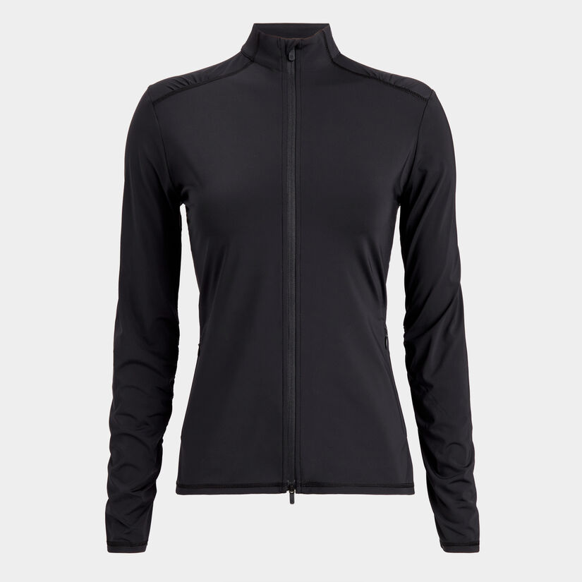 SILKY TECH NYLON RUCHED FULL ZIP LAYER image number 1