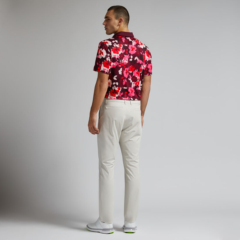 PATCHWORK FLORAL TECH JERSEY POLO image number 4