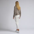 FUNNEL NECK BRUSHED CASHMERE FULL ZIP SWEATER image number 4