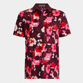 PATCHWORK FLORAL TECH JERSEY POLO image number 1