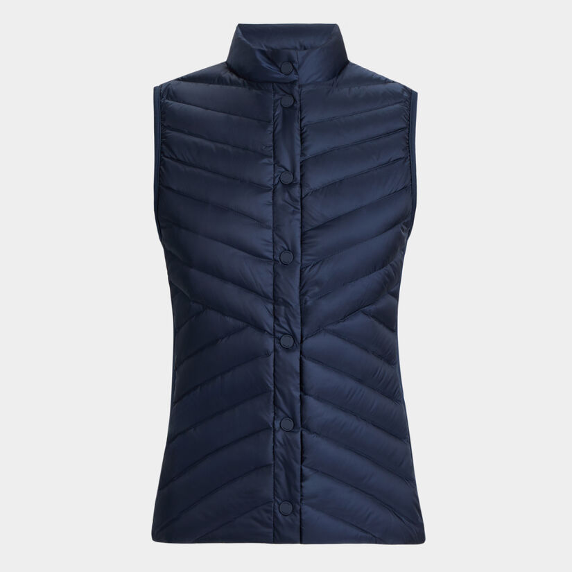 DOWN QUILTED TAFFETA TECH VEST image number 1