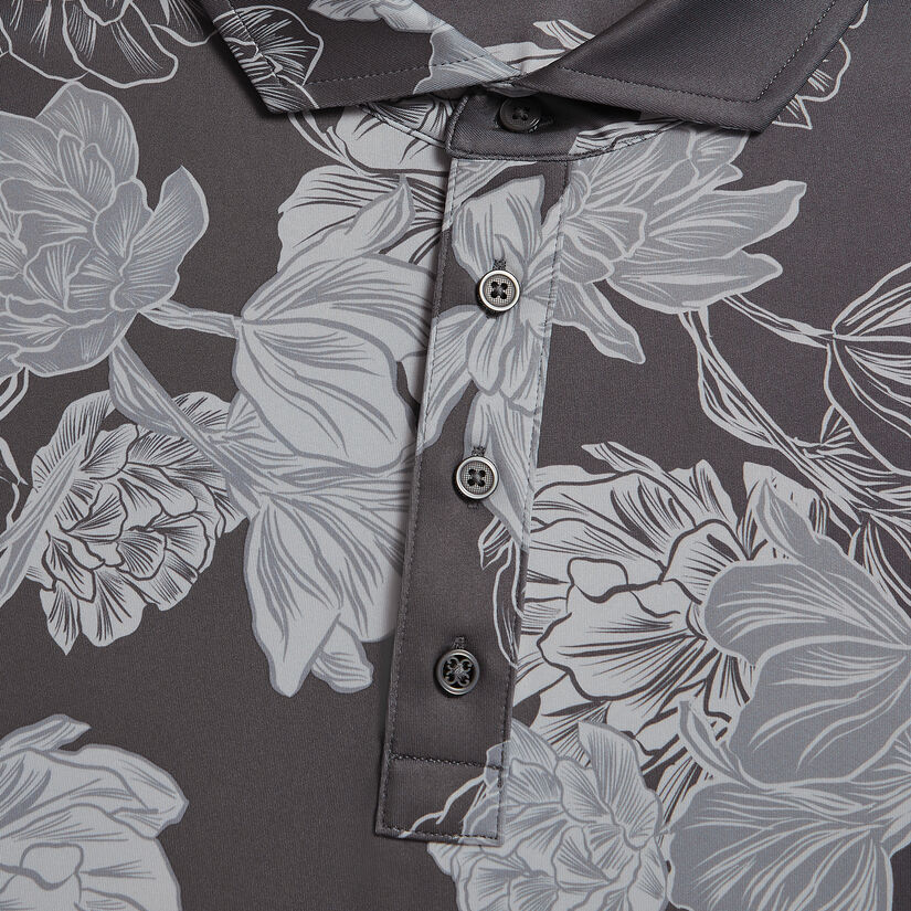 STAMPED FLORAL TECH JERSEY POLO image number 5