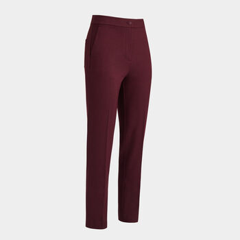 DOUBLE KNIT CIGARETTE LEG HIGH RISE STRETCH TROUSER