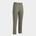 COTTON TWILL HIGH RISE STRAIGHT TAPERED LEG TROUSER image number 1