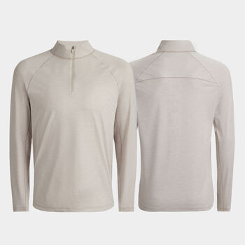 TECH MÉLANGE RAGLAN QUARTER ZIP PULLOVER