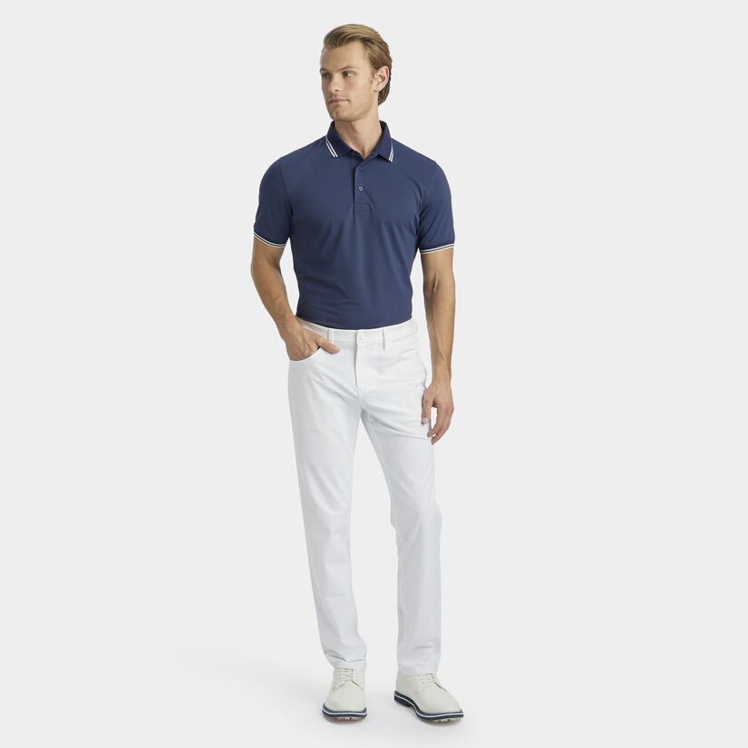 DUAL LINES BANDED SLEEVE TECH PIQUÉ POLO – G/FORE