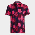 STAMPED FLORAL TECH JERSEY POLO image number 1