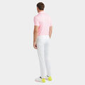 PERFORATED STRIPE TECH JERSEY MODERN SPREAD COLLAR POLO image number 4