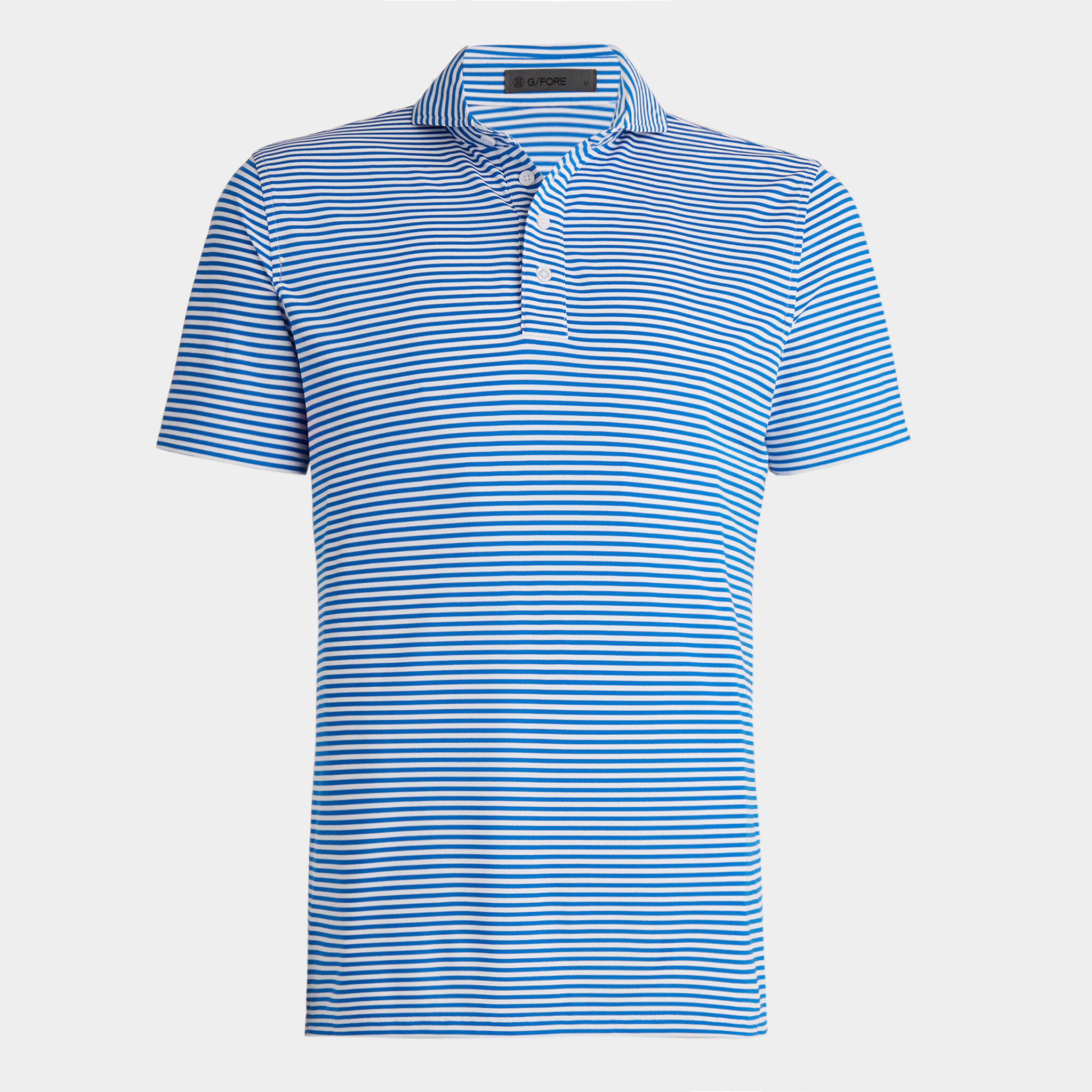 FEEDER STRIPE TECH PIQUÉ MODERN SPREAD COLLAR POLO | MEN'S POLO 