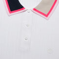 COTTON BLEND RIBBED SHORT SLEEVE SWEATER POLO image number 5