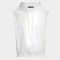 DOUBLE KNIT BRUSHED BACK CROPPED SLEEVELESS HOODIE image number 2