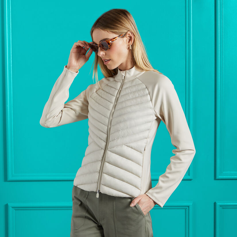 HYBRID QUILTED STRETCH TECH INTERLOCK JACKET image number 2