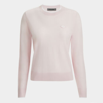 TIPPED MOTHER GOLFER MERINO WOOL CREWNECK SWEATER