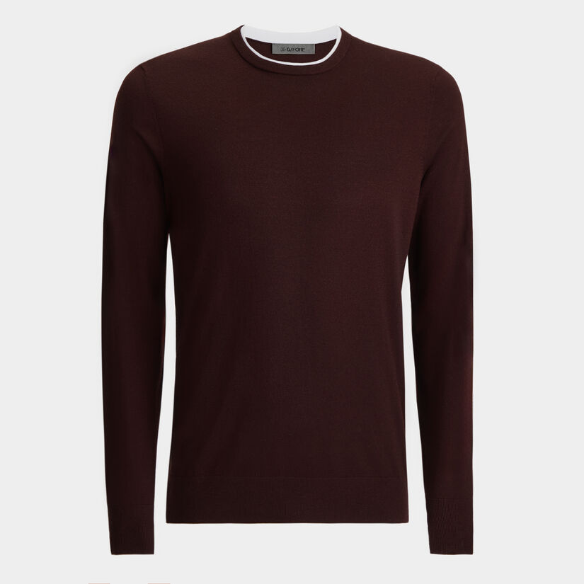 MERINO WOOL BLEND CREWNECK SWEATER image number 1