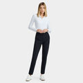 DOUBLE KNIT CIGARETTE LEG HIGH RISE STRETCH TROUSER image number 3