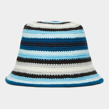 STRIPED CROCHET BUCKET HAT