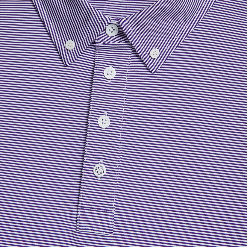 FEEDER STRIPE TECH JERSEY BUTTON DOWN COLLAR POLO image number 5