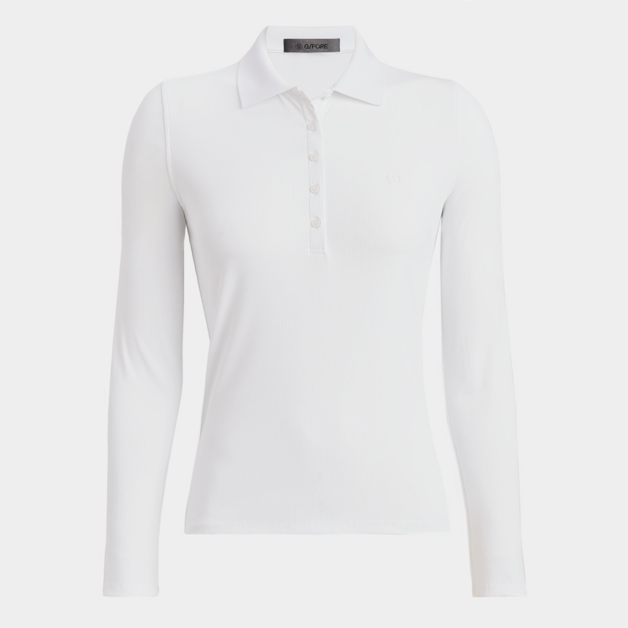 RIBBED TECH NYLON LONG SLEEVE POLO | WOMEN'S POLO SHIRTS | G/FORE | G/FORE