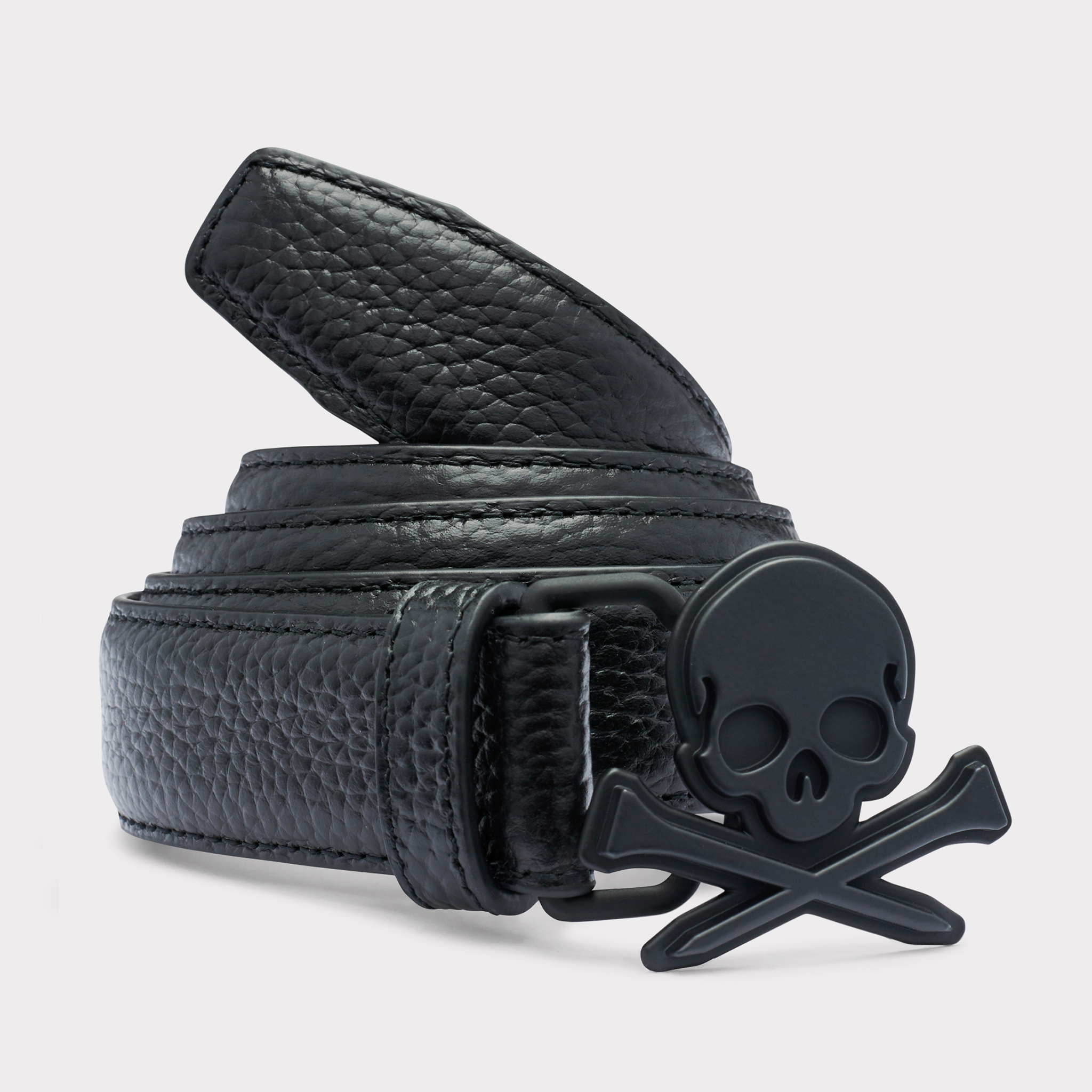 Ratchet Golf Belts with skull and crossing clubs design (Solid Colors)