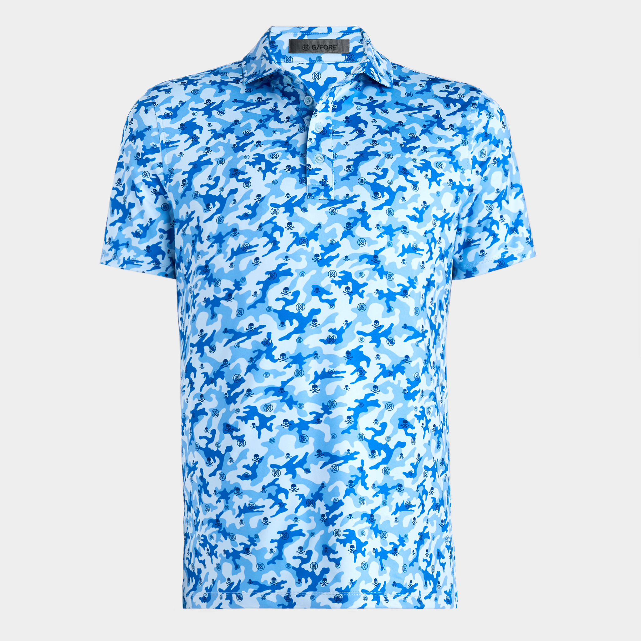 MAPPED ICON CAMO TECH JERSEY MODERN SPREAD COLLAR POLO | MEN'S