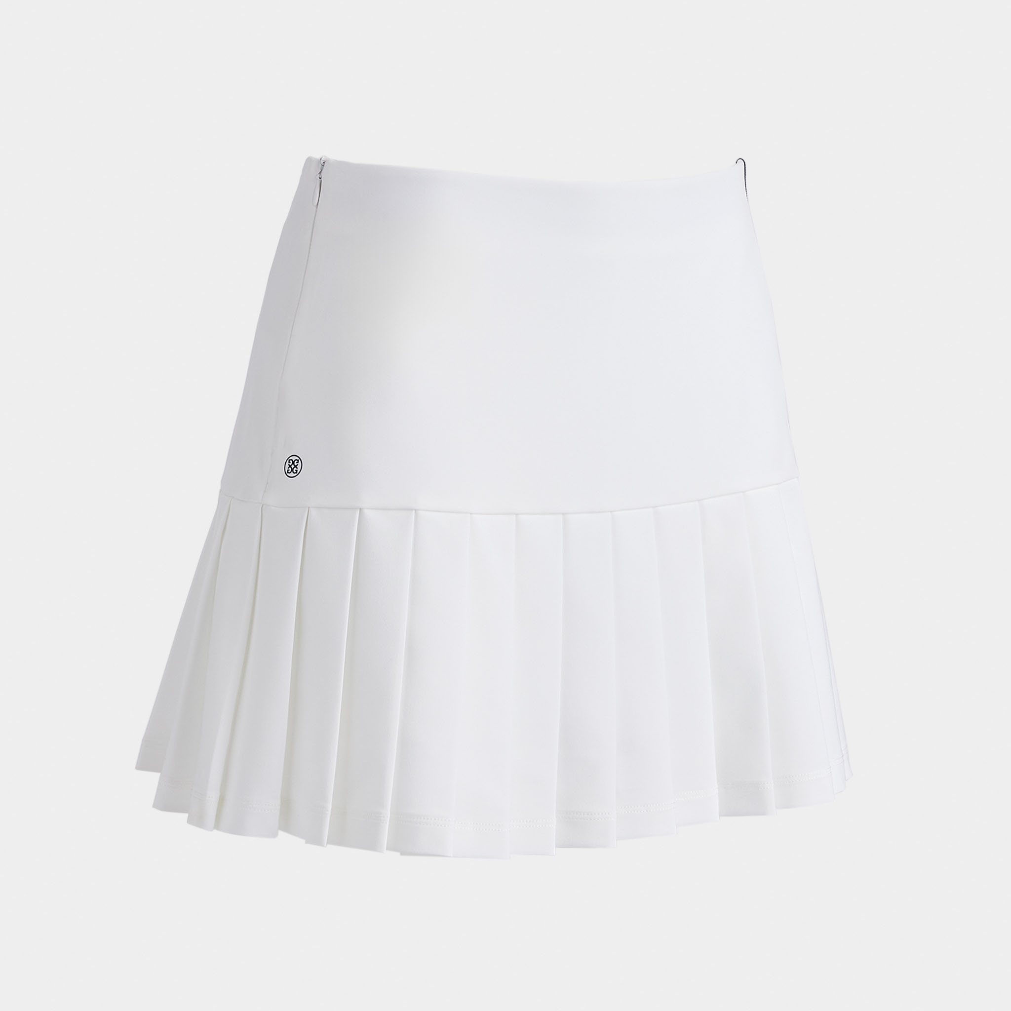 Avery Smoothing Flare Tennis Skort in White - American Threads